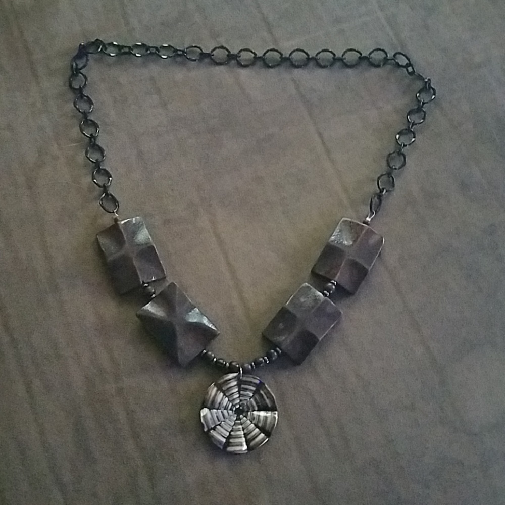 Wooden bead necklace